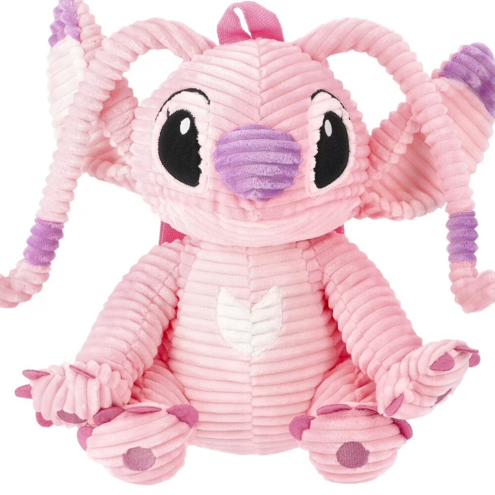 Disney Lilo and Stitch Kids Angel Corduroy Plush Backpack - New with Tags